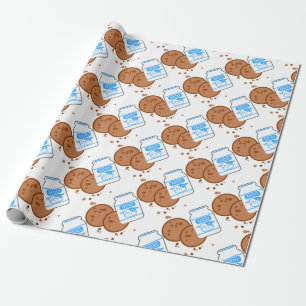 Papel De Regalo Leche y galletas