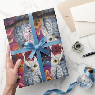 Papel De Regalo Lechuza cósmica de la sabiduría