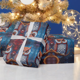 Papel De Regalo Lechuza cósmica de la sabiduría