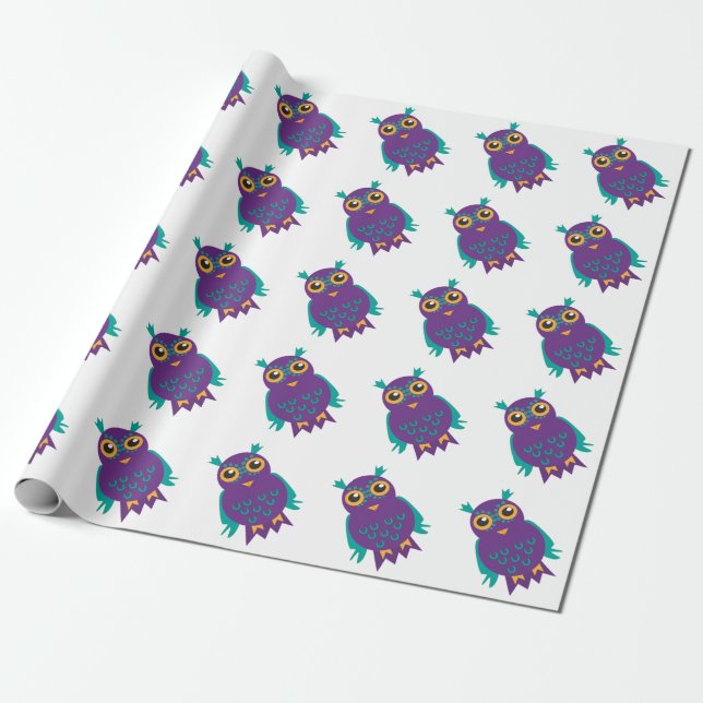 Papel De Regalo Lechuzas (Desenrollado)