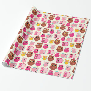 Papel De Regalo Lechuzas Cutas