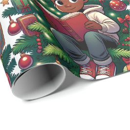 Papel De Regalo Lectura encantada -Papel de ajuste para Navidades