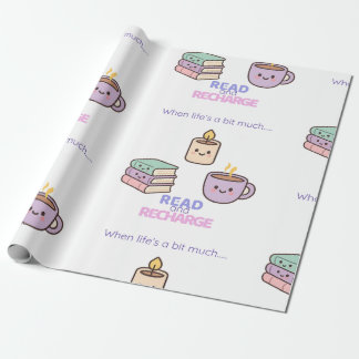 Papel de regalo Lee y Recarga Kawaii Amante de los