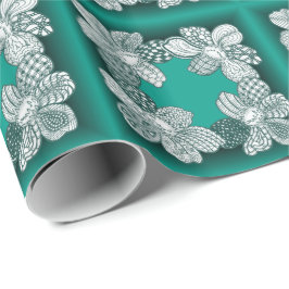 Papel De Regalo Lei De Flor Dibujada A Mano Elija Cualquier Color