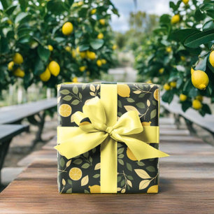 Papel De Regalo Lemones y hojas