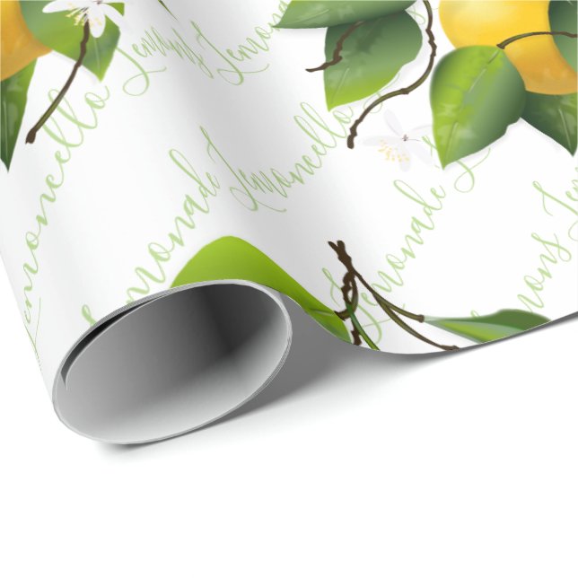 Papel De Regalo Lemons Fruit Botanical (Esquina del rollo)