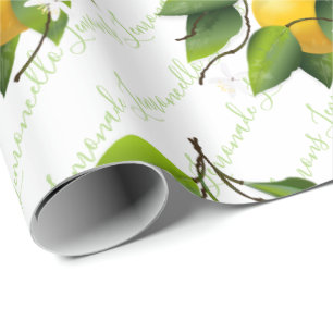 Papel De Regalo Lemons Fruta Botánica