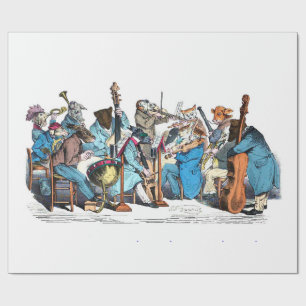 Papel De Regalo LENGUA MUSICAL ANIMAL GRANJA ORQUESTA Cumpleaños T