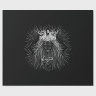 Papel De Regalo León con monograma de la corona