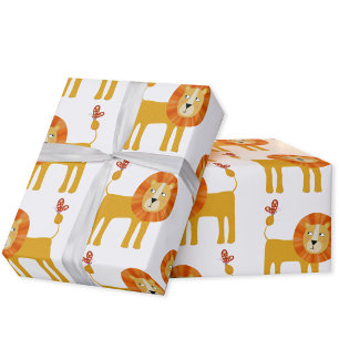 Papel De Regalo León Cute