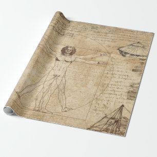 Papel De Regalo Leonardo Da Vinci El Vitruviano