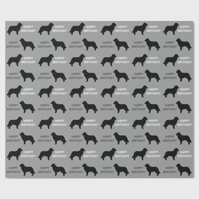 Papel De Regalo Leonberger Dog Silhouettes (Superficie plana)