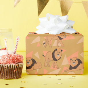 Papel De Regalo Leones