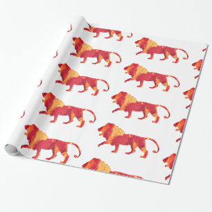 Papel De Regalo Leones de Fuego