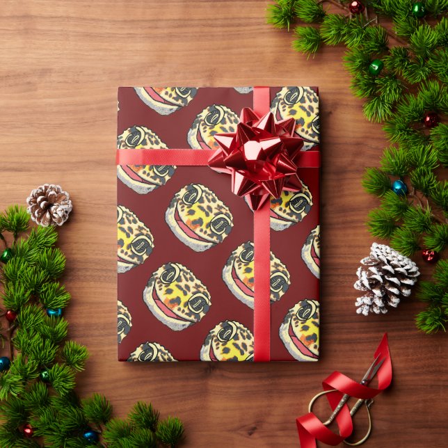 Papel De Regalo Leopard Gecko Face (Regalo de vacaciones)