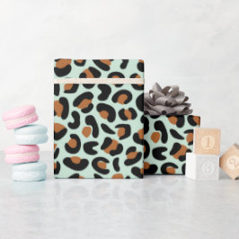 Papel De Regalo Leopard Print Engagement Gifts Menthol Seamless