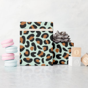 Papel De Regalo Leopard Print Engagement Gifts Menthol Seamless