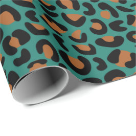 Papel De Regalo Leopard Print Graduation Gift Dark Green Seamless