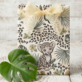 Papel De Regalo Leopard Safari Kids Floral Jungle Pattern