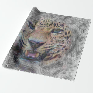 Papel De Regalo leopardo de animales artísticos