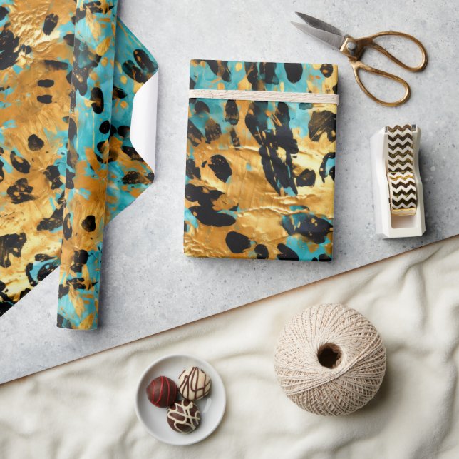 Papel De Regalo Leopardo de Aqua Gold de Guay (Artesanía)