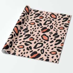 Papel De Regalo Leopardo de las acuarelas abstractas. Patrón de im