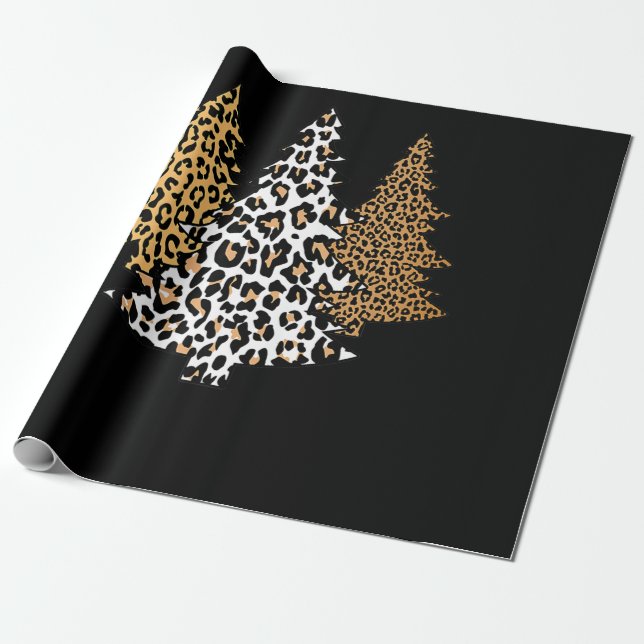 Papel De Regalo leopardo de las navidades cheetah regalo de impres (Desenrollado)