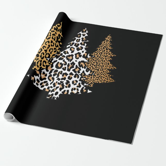 Papel De Regalo leopardo de las navidades cheetah regalo de impres (Desenrollado)