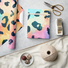 Papel De Regalo Leopardo del arcoiris Imprimir Safari Animal