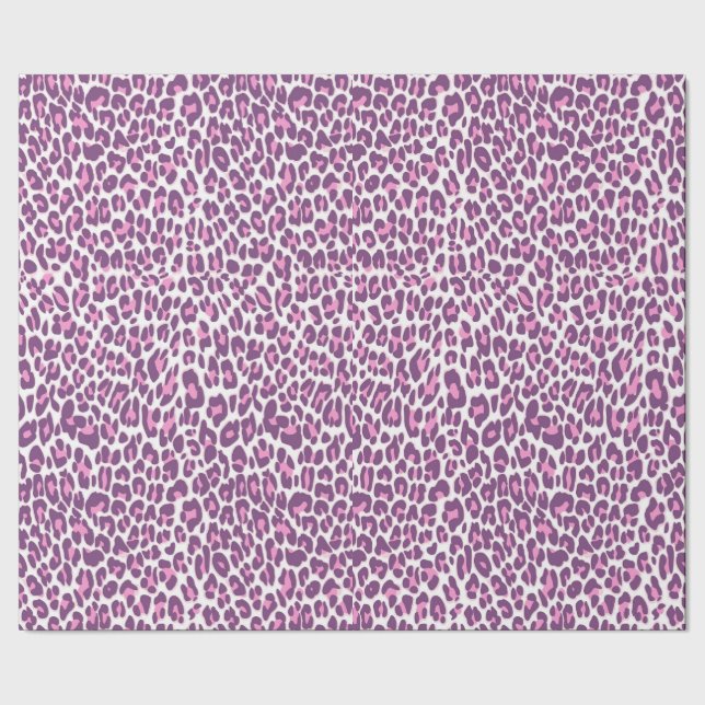 Papel De Regalo Leopardo, letra animal chita rosa (Costura)