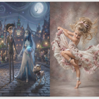 Papel De Regalo Les duos ballerina & Marié - AG - Decoupage cadeau