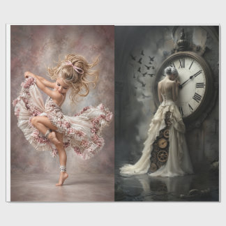 Papel De Regalo Les duos ballerina & Marié - AG - Decoupage cadeau