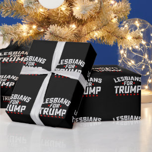 Papel De Regalo Lesbianas Por Trump Elección Presidencial LGBTQ