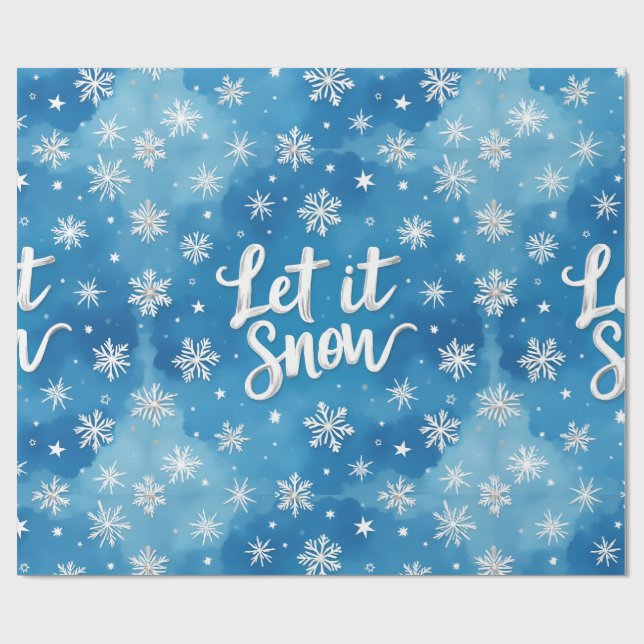 Papel De Regalo  Let It Snow, Christmas, Author Natasha Us   (Superficie plana)