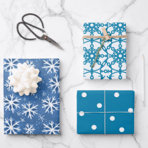 Papel de Regalo Let It Snow Hojas