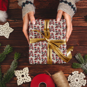 Papel De Regalo Letra A festiva elf Navidades cutos