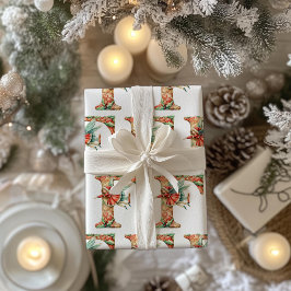 Papel De Regalo Letra festiva de hadas F Navidades