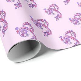 Papel De Regalo Letra inicial P monograma envoltura rosa personali