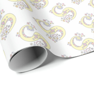 Papel De Regalo Letra inicial S monograma ajuste personalizado