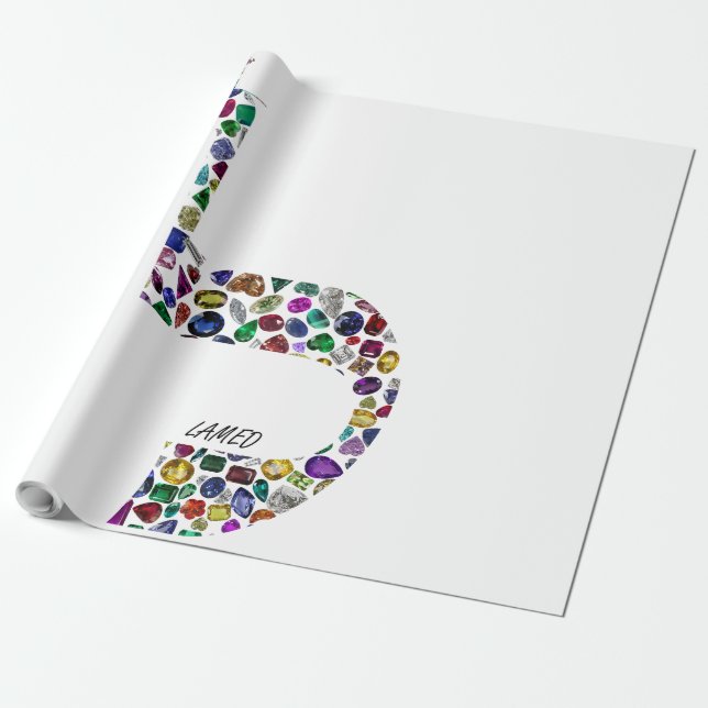 Papel De Regalo Letra 'LAMED' (Desenrollado)