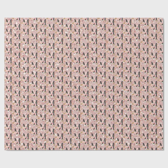 Papel De Regalo Letra M (Superficie plana)