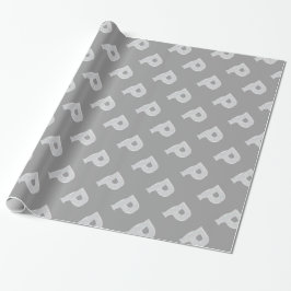 Papel De Regalo Letra plateada n