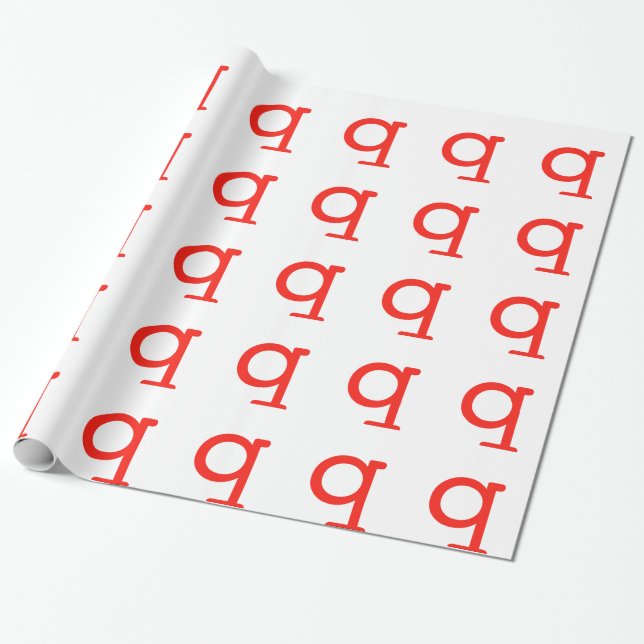 Papel De Regalo Letra q (Desenrollado)