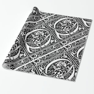 Papel De Regalo Letra Q Monograma Medieval Art Nouveau
