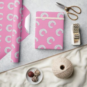 Papel De Regalo Letra rosa C