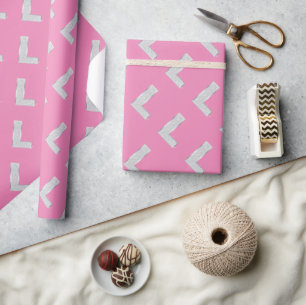 Papel De Regalo Letra rosa L
