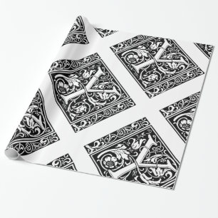 Papel De Regalo Letra Y Monograma Medieval Arte Nouveau