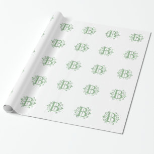 Papel De Regalo Letras alfabéticas - letra B - blanco