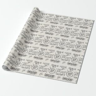 Papel De Regalo Letras de mano: Conjunto de Doodle de época.