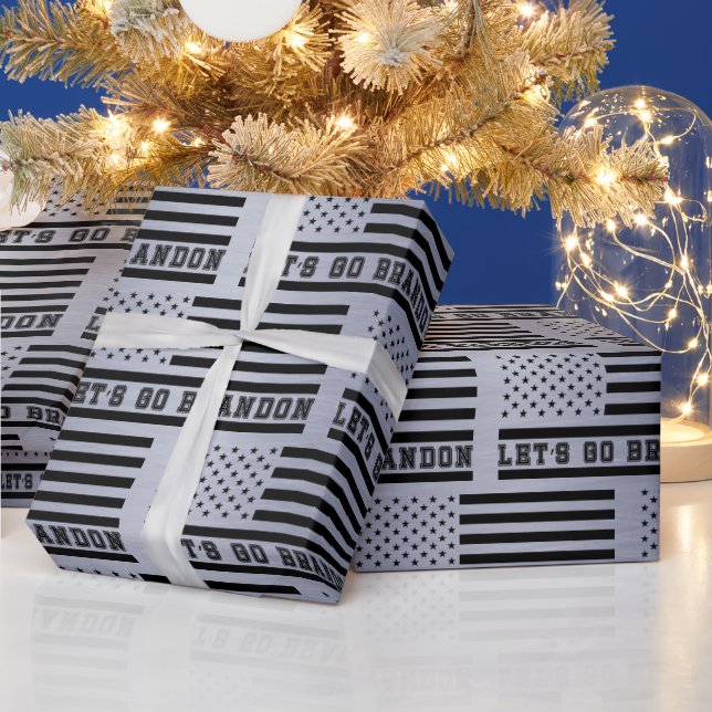 Papel De Regalo Let's Go Brandon American Flag (Vacaciones)